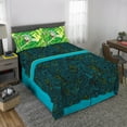 thumbnail image 2 of Rick and Morty Kids Full Sheet Set, Blue, Black and Green, 2 of 7
