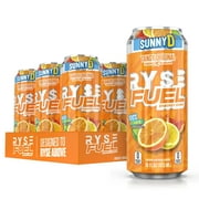 RYSE Fuel Sugar Free Energy Drink | Vegan Friendly, Gluten Free | No Fillers & No Artificial Colors | 0 Calories | 200mg Natural Caffeine | 12 Pack (Sunny D Tangy Original)
