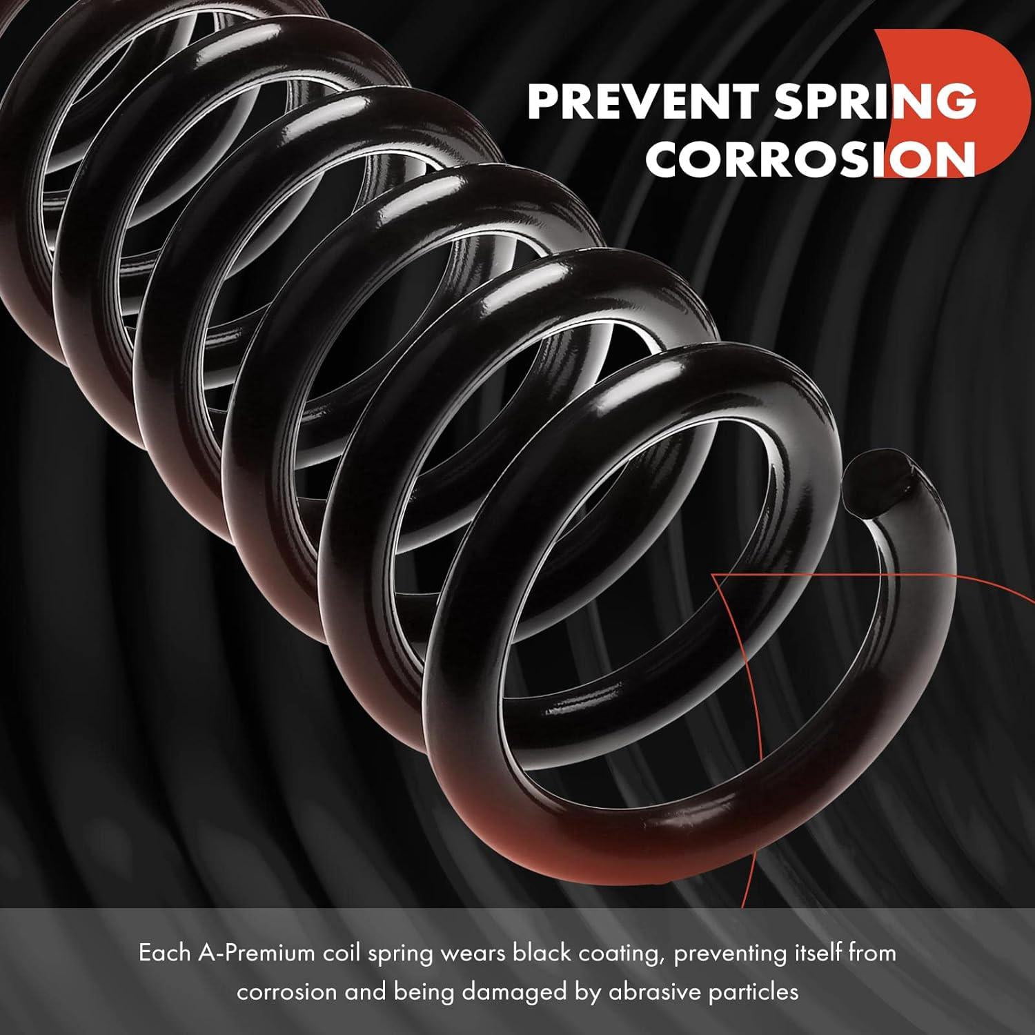 A-Premium 2Pcs Rear Suspension Coil Spring Set Compatible with Chevrolet Impala 1959-1964, Biscayne 1959-1964, Bel Air 1959-1964, Driver and Passenger Side