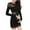 Black, variant on HaiMao Women's Mesh Dress Sheer Bodycon Dresses See Through Backless Mini Dress Black Free Size
