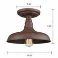 thumbnail image 4 of DANXU Lighting Vintage Industrial Retro Rustic Metal Barn Rust Color Ceiling Light, 4 of 7