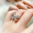 thumbnail image 5 of K-KED Gorgeous 925 Silver Filled Rings Women Cubic Zirconia Butterfly Party Size 6-10-10, 5 of 6