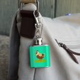 thumbnail image 3 of Chicken in Profile Stainless Steel 1oz Mini Flask Key Chain, 3 of 3