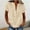Beige, variant on Sevevn Women's Casual Linen Button Down Shirts V Neck Rolled Short Sleeve Blouses Loose Fit Comfy Tunic Tops Beige 2XL