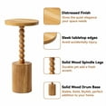 thumbnail image 7 of COZAYH PH03065-0 Farmhouse Pedestal End Table, Rustic Wood Drink Table with Base Round Martini Table for Small Space Living Room, 7 of 7