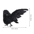 thumbnail image 3 of 1 pieza de cuervos artificiales con plumas de Halloween, arte creativo, para decoración, 3 of 7