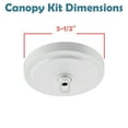 thumbnail image 4 of Aspen Creative 21508-21, Matte White Transitional Chandelier Fixture Canopy Kit, 5-1/2" Diameter with Collar Loop, 1" Center Hole, 4 of 6