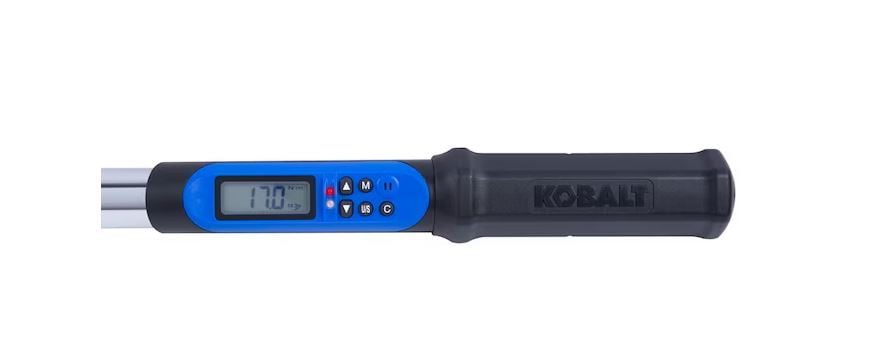 Kobalt 3/8-in Drive Digital Torque Wrench (5-ft lb to 100-ft lb) with Batteries Included