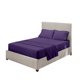 thumbnail image 4 of Juego de ropa de cama para el hogar Sábana de cama Funda de colchón Funda de almohada Juego de ropa de cama de poliéster de color sólido, Morado, Reina, 4pcs / set Eigraketly HA6267-35B, 4 of 7