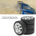 thumbnail image 3 of 4Pcs RC Car Tire Plastic Hub Rubber Wheel 3.3cm Diameter 1.2cm Width Accessory Set Kit For AE86, 3 of 8
