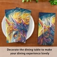 thumbnail image 6 of Satin Napkin Square 20 Inches Soft Smooth Decorative Napkins for Party Wedding Banquet and Dinner Psychedelic Art Unicorn, 6 of 8