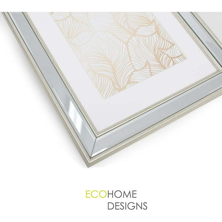 11x14 Mirrored Picture Frame Matted to 8x10 Frames by EcoHome