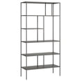 thumbnail image 1 of Henn&Hart 36" Gunmetal Gray Metal Bookcase, 1 of 10
