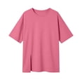 thumbnail image 4 of Girls Shirts Kids Casual Tshirt Fashion Split Hem Tee Long Sleeve Soft Breathable Daily Wear Blouse for Teenage Kids, 4 of 5
