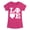 HEATHER FUCHSIA, variant on - Love Baseball - Youth Girls Fitted Short Sleeve T-Shirt