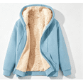 thumbnail image 2 of yillto Fleece Coat for Women Thick Warm Sherpa Fuzzy Lined Hoodie Zip up Sweatshirts Coat with Pockets, 2 of 5