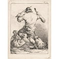 thumbnail image 2 of Philippe-Jacques de Loutherbourg 11x14 Black Ornate Wood Framed Double Matted Museum Art Print Titled: Second Suite of Figures, 2 of 5