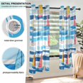 thumbnail image 3 of Yayeee Window Curtains Light Filtering 63"x42" Grommet Panel Pair Home Living Room Decor, Yellow Sailboats, 3 of 7