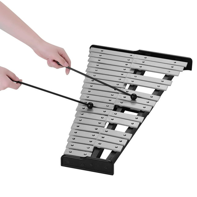 Xylophone 32-Note Xylophone Educational Glockenspiel Wooden Base Solid Aluminum Bars with Mallets Percussion Musical Instrument with Carrying Bag for Children Adults