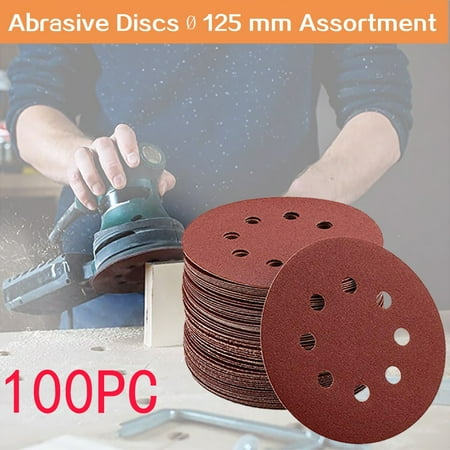 

SHENGXINY Kitchen Supplies Clearance Disc Paper Sandpaper Round 125Mm / 8 Hole Sander For Sander 100Sheets