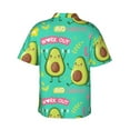 thumbnail image 3 of Daiia Avocado Work Out Hawaiian Shirt for Men Gentle Cotton Regular Short Sleeve Casual-Small, 3 of 9
