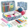 thumbnail image 1 of 59 Pcs Include 5 Skeins Yarn Hooks Needles Storage Bag Crochet Kit with Knitting Accessories Set for Beginners Gift Freeshipping, 1 of 7