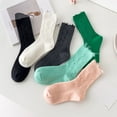 thumbnail image 1 of Dengjunhu 1 Pair Sports Socks Cozy Bouncy Breathable Solid-colored Durable Everyday Wear Cotton Flexible Comfortable Socks for Home, 1 of 7