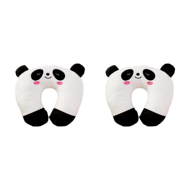 relayinert Portable U-Shaped Pillows Compact Comfort For Adventures Thoughtful Gift panda 26*30cm 2Set