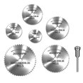 thumbnail image 1 of YEEZUGO 6pcs 18 HSS High Speed Steel Circular Saw Blades for Dremel Rotary Tool WShank, 1 of 1