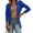 Blue, variant on Women's Business Blazer Plus Size Solid Color Long Sleeve Notched Lapel Open Front With Pocket Lining