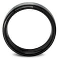 thumbnail image 3 of Charming Jewelers Tungsten Wedding Band Ring 8mm for Men Women Comfort Fit Black Beveled Edge Polished Brushed Lifetime Guarantee Size 5, 3 of 4