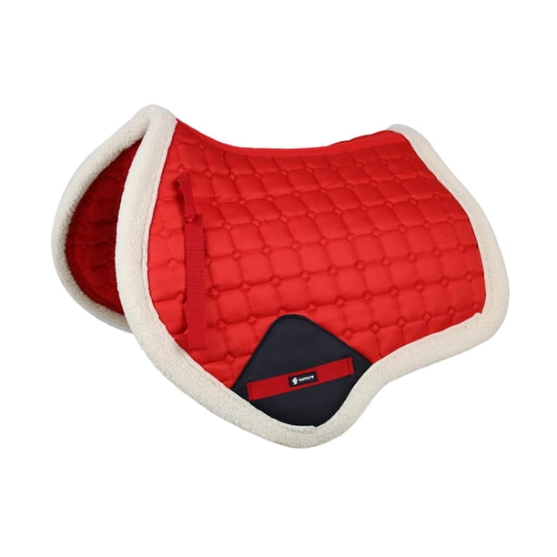 Almohadilla para silla de montar de caballo, cojín ecuestre, esterilla de equitación, almohadilla antideslizante de lona transpirable. Rojo
