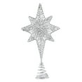 thumbnail image 4 of HAMPPLIES Tree Topper for Artificial Tree 1Pc Eight Pointed Silver 30x6.3in Holiday Decor, 4 of 8