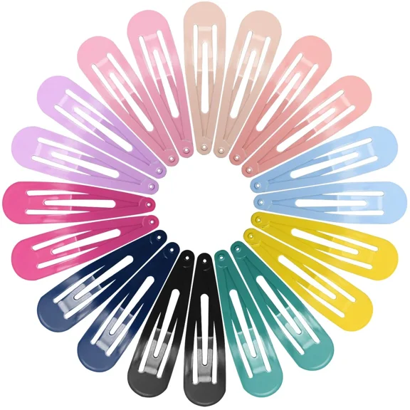 40 Pack Large Snap Hair Clips for Women and Girls, 2.8 inch Metal No-Slip Barrettes for Thick Hair, Assorted Mixed Colors