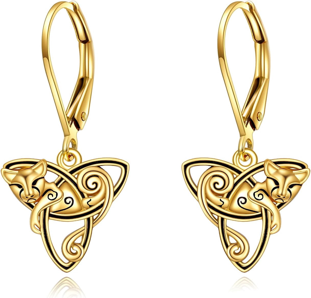 14K Gold Bee/Owl/Hummingbird/Orca/Cat/Butterfly/Cardinal Earrings for Women Earrings Leverback Earrings Jewelry Gifts