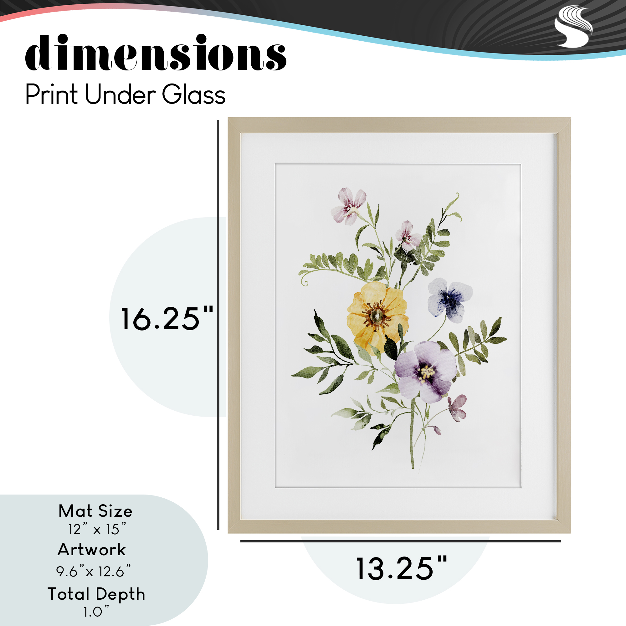 Garden Herbs Blooming Birch Framed Print Under Glass, design by Lettered and Lined