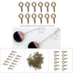 thumbnail image 5 of 200 Unids/bolsa Alfileres de Ojo de Rosca Ganchos de Ojo Accesorios de Joyería Alfileres de aleación Tornillo de Rosca Mini Aro de Metal Clavijas de Ojo Ganchos para DIY Resina, 5 of 8