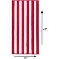 thumbnail image 3 of Kaufman 3 Piece Set Cabana Stripe, Two Beach Towel Set 32 x 62 Plus a Striped Beach Bag Red, 3 of 5