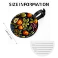thumbnail image 5 of Thanksgiving Fruits Set of 2pcs PU Leather Round Suitcase Tags with Privacy Cover and Name ID Tag - Ideal for Travel Luggage, Handbags, Backpacks, School Bags, 5 of 6