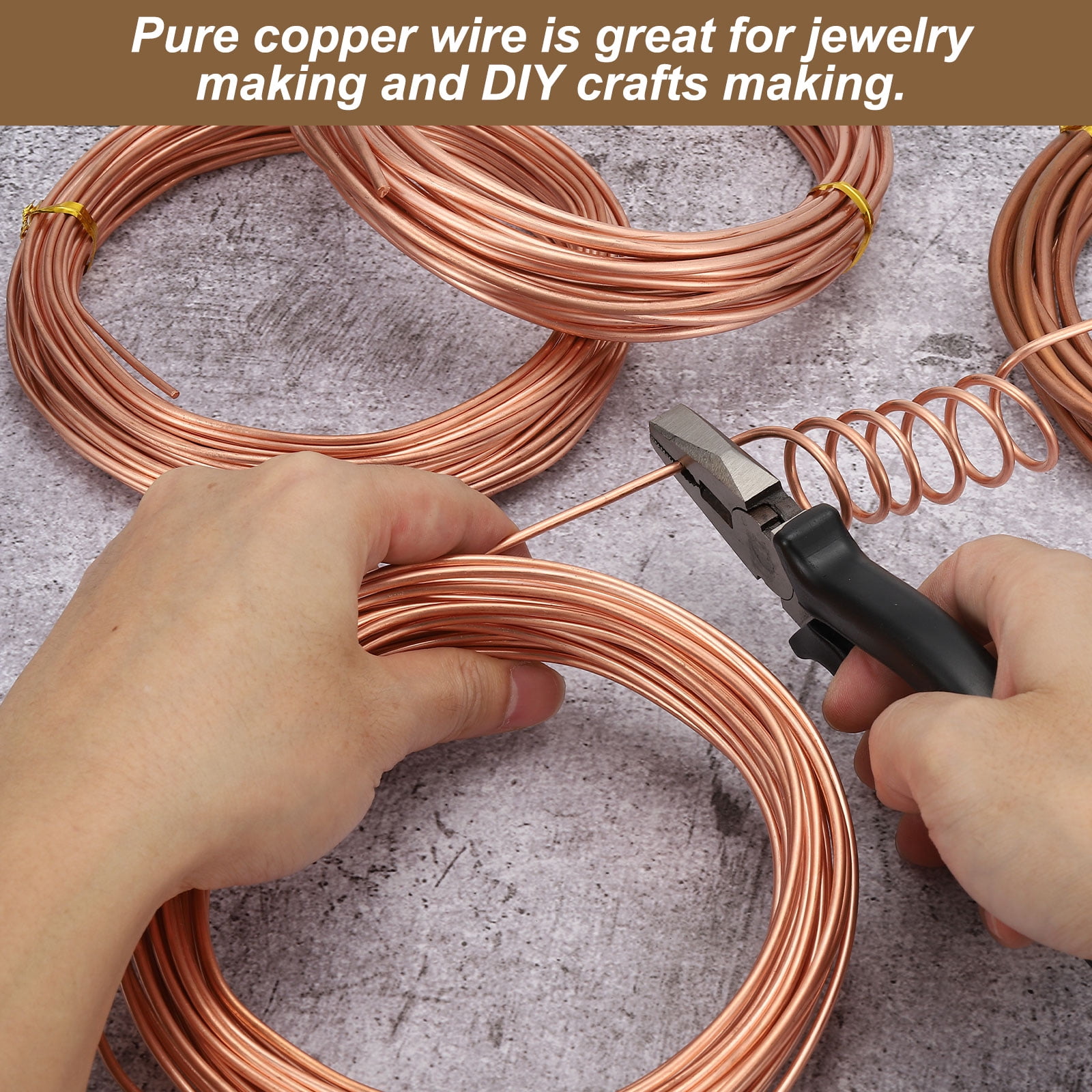 Uxcell 99.9% Soft Copper Wire, 11 Gauge/2.2 mm Diameter 44 Feet/13.5 m 1 Pound