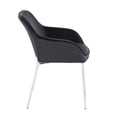 thumbnail image 2 of Daniella Contemporary Dining Chair in Chrome Steel and Black Velvet by LumiSource - Set of 2, 2 of 4