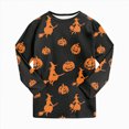 thumbnail image 5 of Futezty Girls Boys Halloween Pajamas Pumpkin Print Pjs Kids Ghost Sleepwear Clothes Sets Cute Graphic Holiday Sleepwear 2T-9T, 5 of 7