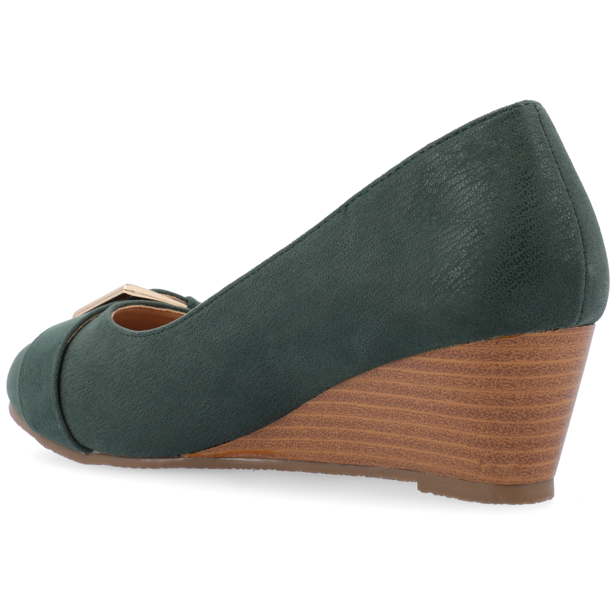 Journee Womens Graysn Comfort Insole Slip On Round Toe Wedge, Widths Available