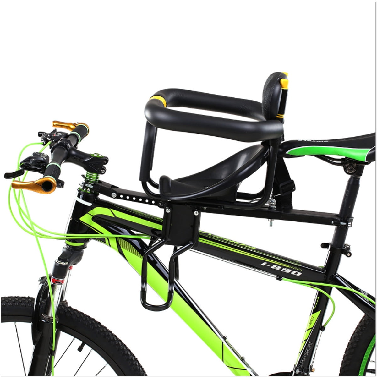 Velo Enfants avant Siege Bebe Porte Velo Portable Siege Velo Enfant avec Main Courante et Pedales pour Velos de Montagne Velos de Route Velos Cruisers Walmart