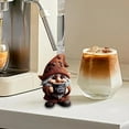 thumbnail image 5 of Gnomo de Resina para Café - Hecho a Mano, Diseño Caprichoso, Portátil - para Bares de Café, Decoración del Hogar, Regalos para Amantes del Café, 5 of 5