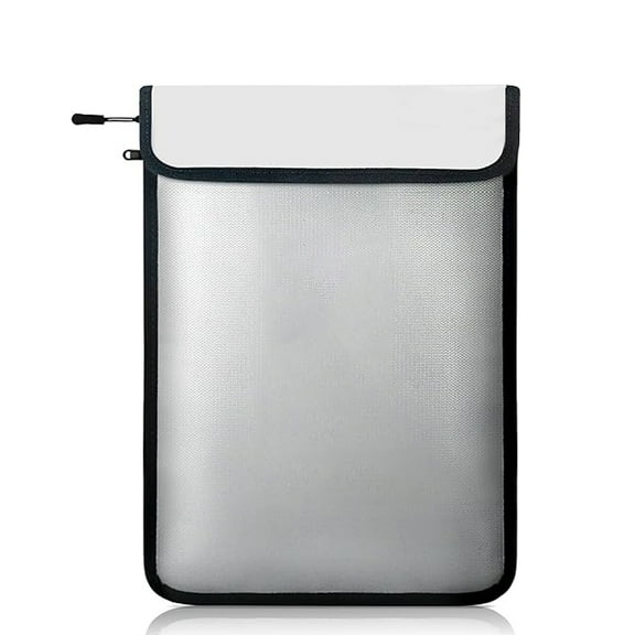 2WIN2BUY Fireproof Document Bag,2000°F Waterproof Fire Proof Money Bag,3 Layers of Heat Insulated Storage with Zipper,15"x11" Portable Files Safe Pouch for Cash Passport