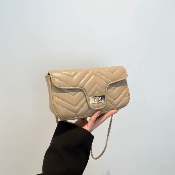 Versión coreana de bolso cuadrado pequeño de cadena gruesa de alto valor, bolso de hombro cruzado con cierre a juego para primavera y verano 2025 de gran capacidad y alto valor