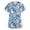 Royal Blue, variant on Easter Medical Scrubs Women Bunny Eggs Printed Stretch Fashion Nurse Working Uniform, Cozy V Neck Short Sleeve Pocket Tunic Tops Army Green L