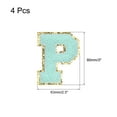 thumbnail image 2 of Uxcell Chenille Letter Patches Iron on Letter Patches Blue Alphabet P 3in Height for Clothing Pack of 4, 2 of 6