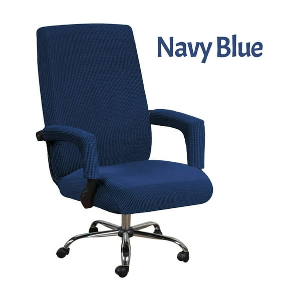 Office Chair Covers with 2 Piece Armchair Slipcover - Stretch Washable Computer Chair Slipcovers for Universal Rotating Chair Large Size